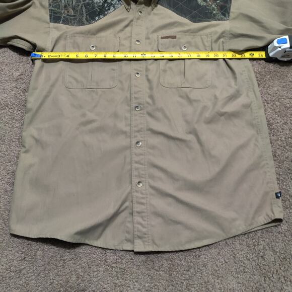 Gamehide Legendary Shooting Shirt Mens L Brown Camo Hunting Button Up - Picture 8 of 10